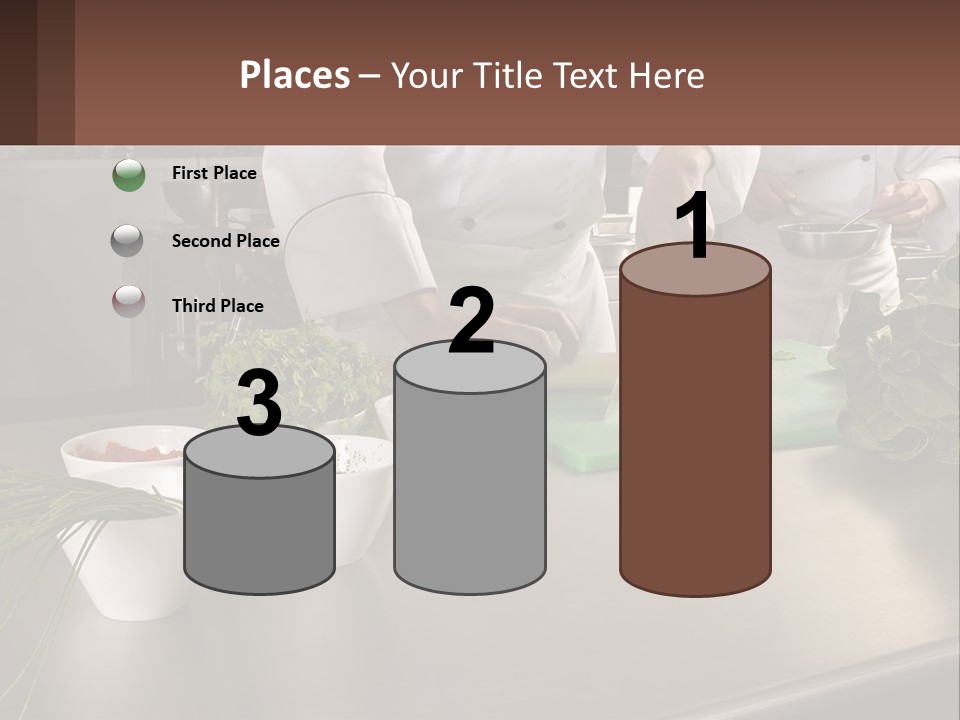 A Group Of Chefs Preparing Food In A Kitchen PowerPoint Template