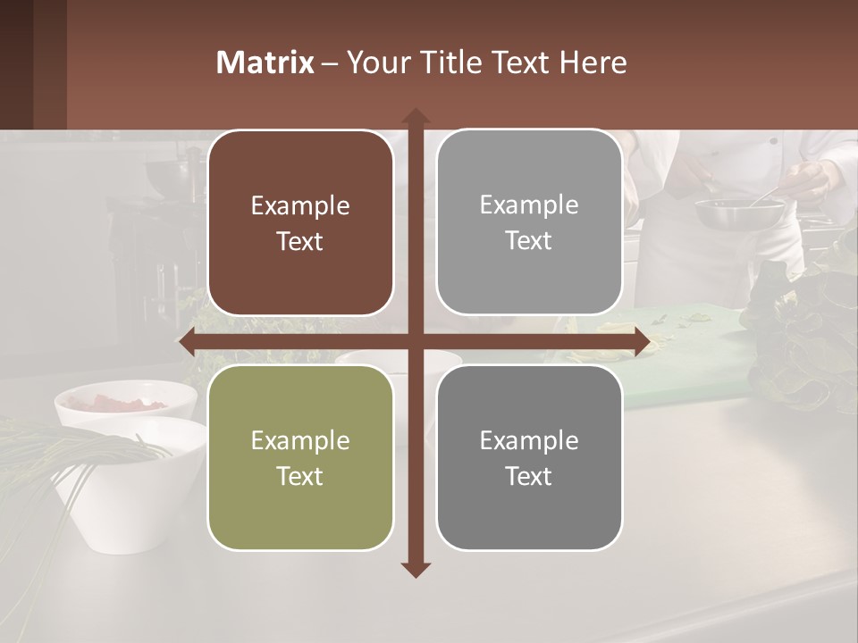 A Group Of Chefs Preparing Food In A Kitchen PowerPoint Template