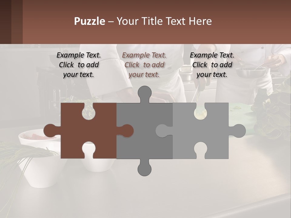 A Group Of Chefs Preparing Food In A Kitchen PowerPoint Template