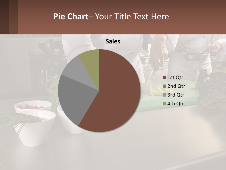 A Group Of Chefs Preparing Food In A Kitchen PowerPoint Template