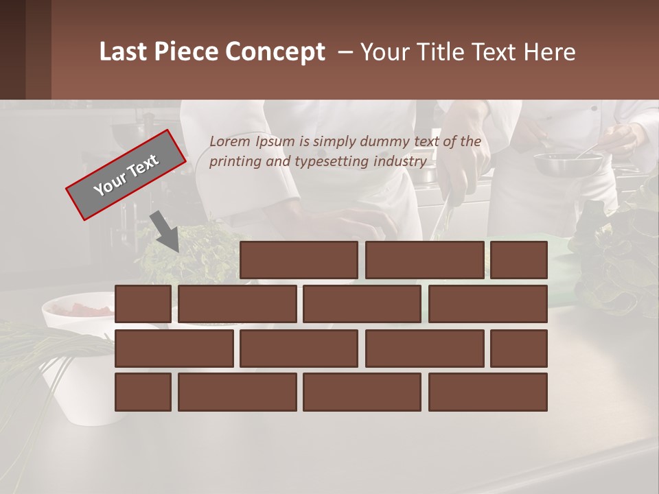 A Group Of Chefs Preparing Food In A Kitchen PowerPoint Template