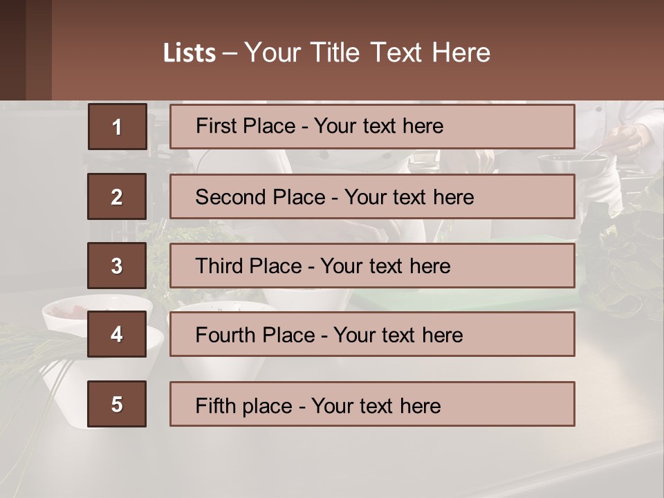 A Group Of Chefs Preparing Food In A Kitchen PowerPoint Template