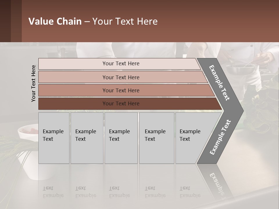 A Group Of Chefs Preparing Food In A Kitchen PowerPoint Template