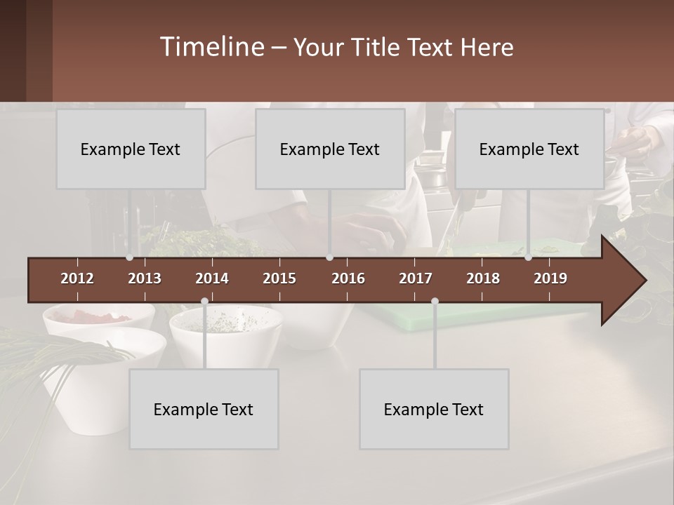 A Group Of Chefs Preparing Food In A Kitchen PowerPoint Template