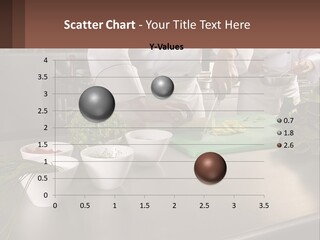 A Group Of Chefs Preparing Food In A Kitchen PowerPoint Template