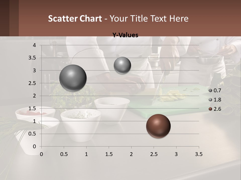 A Group Of Chefs Preparing Food In A Kitchen PowerPoint Template
