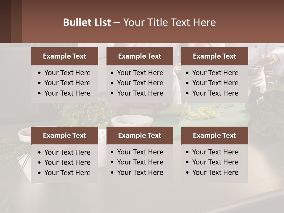 A Group Of Chefs Preparing Food In A Kitchen PowerPoint Template