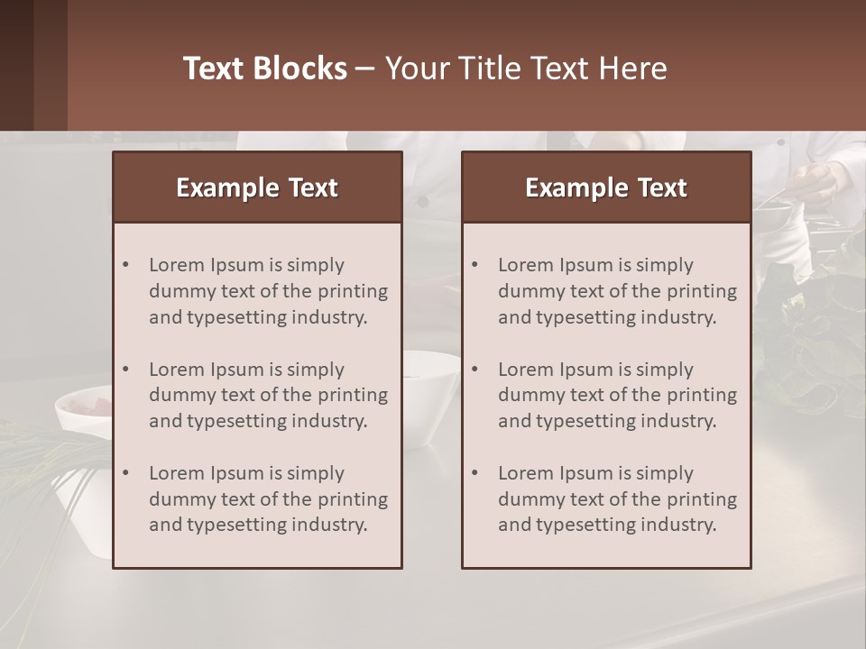 A Group Of Chefs Preparing Food In A Kitchen PowerPoint Template