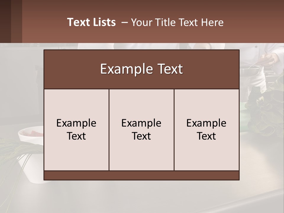 A Group Of Chefs Preparing Food In A Kitchen PowerPoint Template