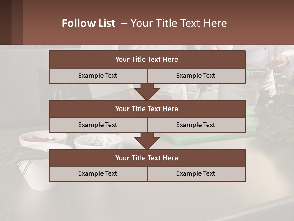 A Group Of Chefs Preparing Food In A Kitchen PowerPoint Template