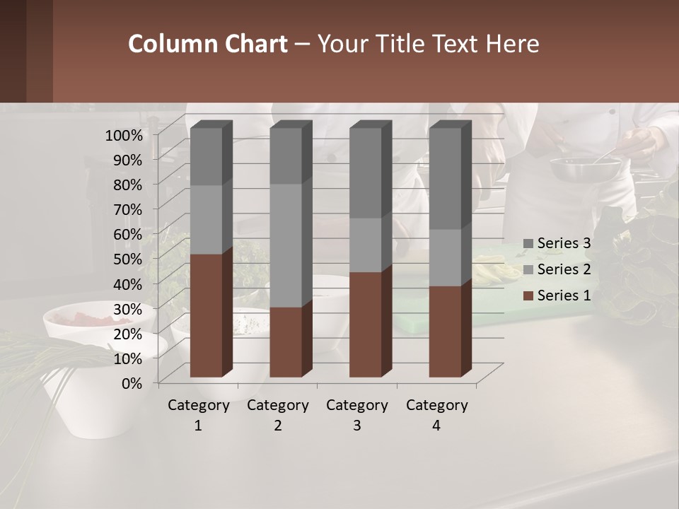 A Group Of Chefs Preparing Food In A Kitchen PowerPoint Template