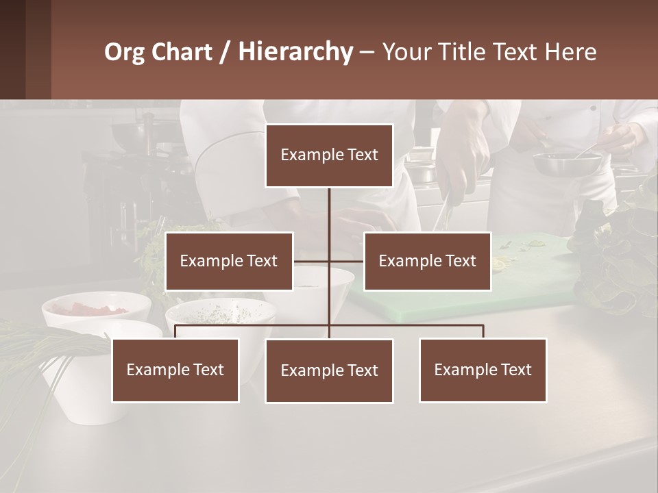 A Group Of Chefs Preparing Food In A Kitchen PowerPoint Template