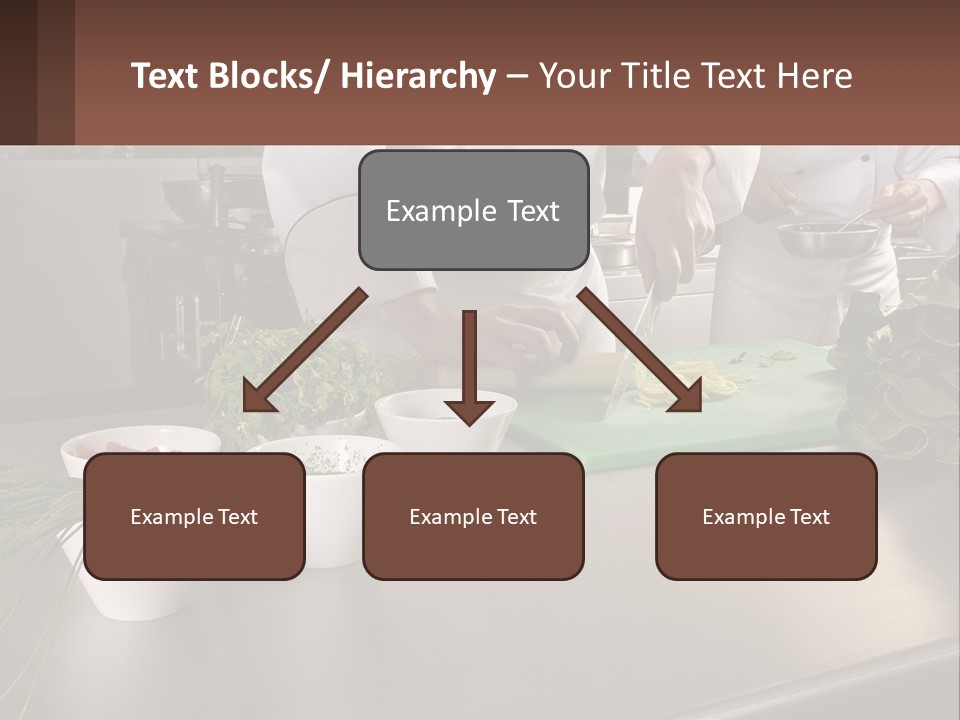 A Group Of Chefs Preparing Food In A Kitchen PowerPoint Template