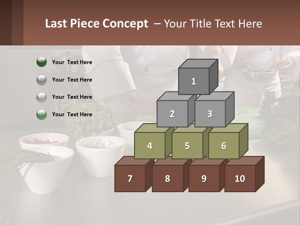 A Group Of Chefs Preparing Food In A Kitchen PowerPoint Template