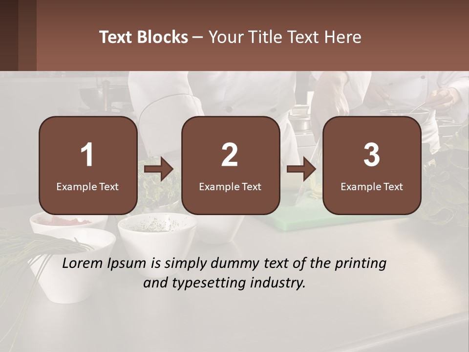 A Group Of Chefs Preparing Food In A Kitchen PowerPoint Template