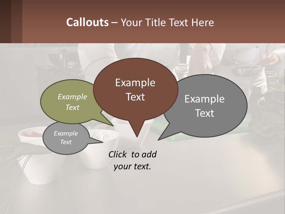 A Group Of Chefs Preparing Food In A Kitchen PowerPoint Template