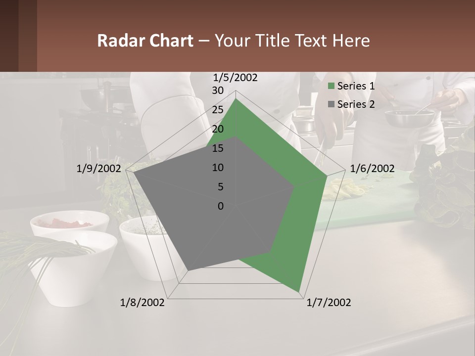 A Group Of Chefs Preparing Food In A Kitchen PowerPoint Template