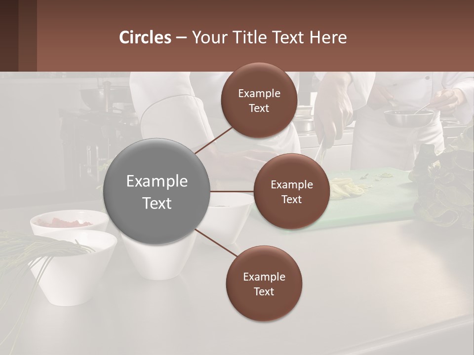 A Group Of Chefs Preparing Food In A Kitchen PowerPoint Template