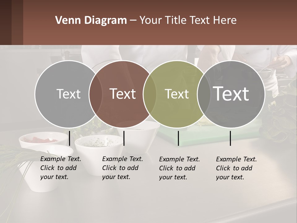 A Group Of Chefs Preparing Food In A Kitchen PowerPoint Template