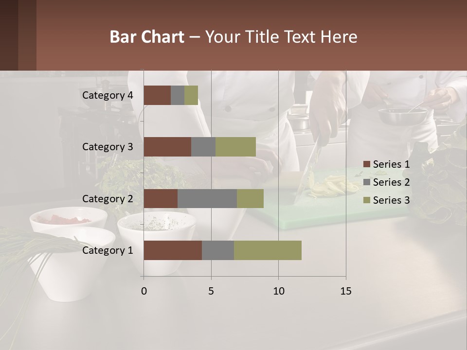 A Group Of Chefs Preparing Food In A Kitchen PowerPoint Template