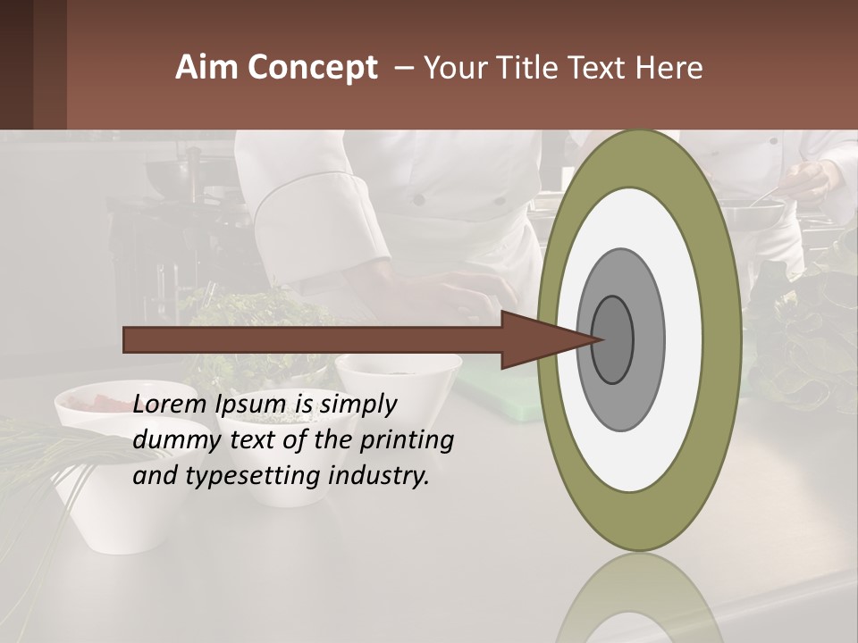 A Group Of Chefs Preparing Food In A Kitchen PowerPoint Template