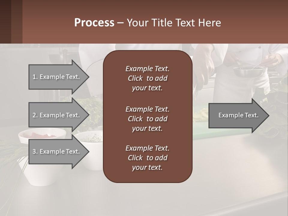 A Group Of Chefs Preparing Food In A Kitchen PowerPoint Template