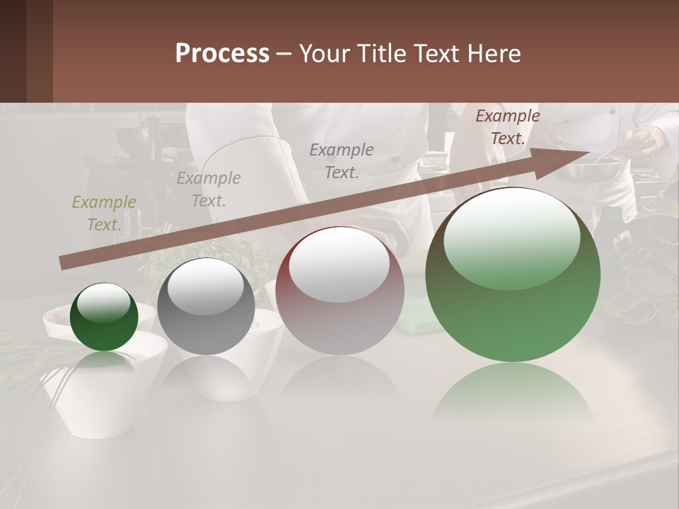 A Group Of Chefs Preparing Food In A Kitchen PowerPoint Template
