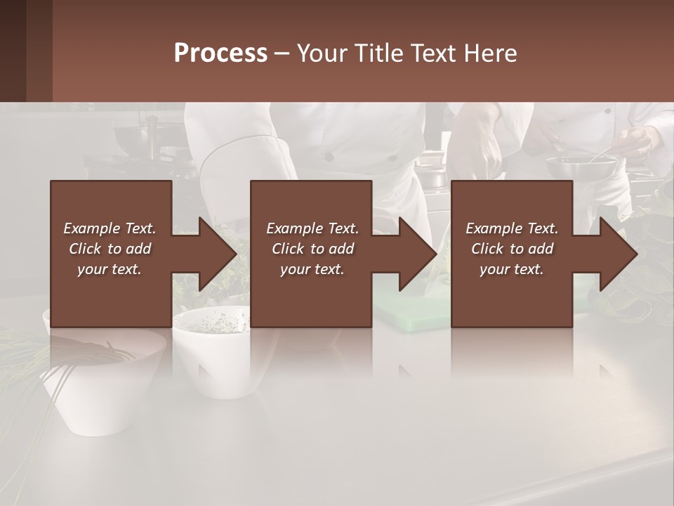 A Group Of Chefs Preparing Food In A Kitchen PowerPoint Template
