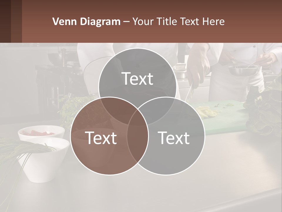 A Group Of Chefs Preparing Food In A Kitchen PowerPoint Template