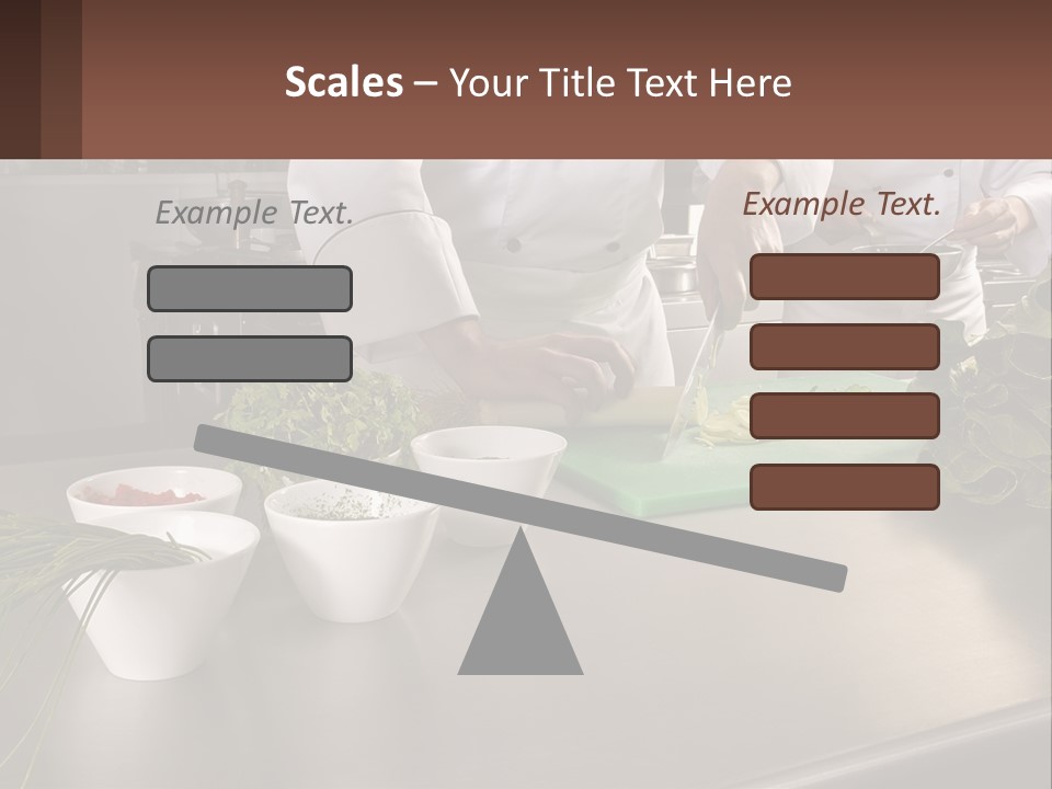 A Group Of Chefs Preparing Food In A Kitchen PowerPoint Template