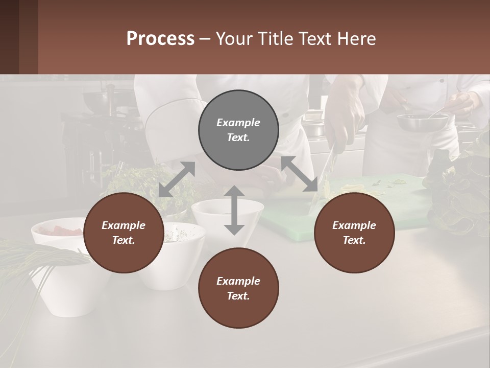 A Group Of Chefs Preparing Food In A Kitchen PowerPoint Template