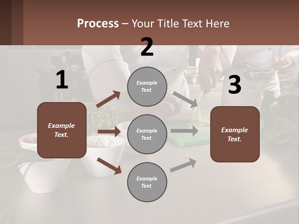 A Group Of Chefs Preparing Food In A Kitchen PowerPoint Template