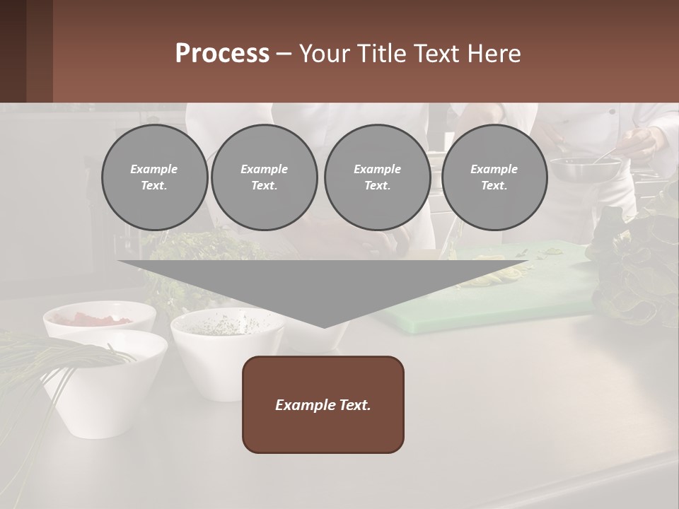 A Group Of Chefs Preparing Food In A Kitchen PowerPoint Template
