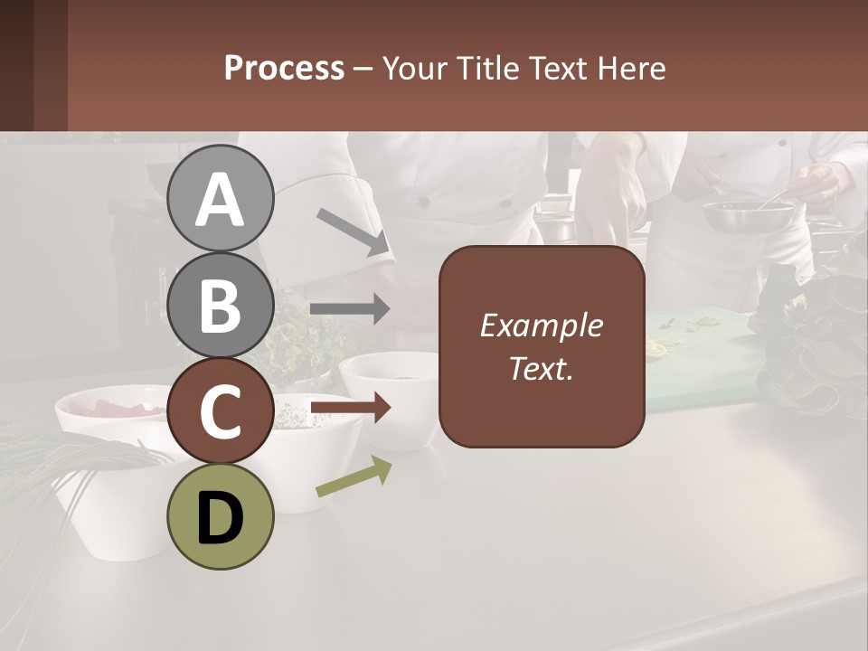 A Group Of Chefs Preparing Food In A Kitchen PowerPoint Template