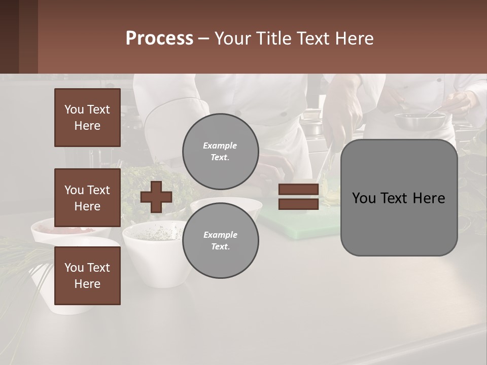 A Group Of Chefs Preparing Food In A Kitchen PowerPoint Template