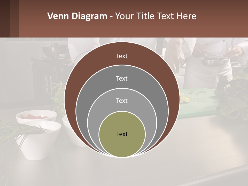 A Group Of Chefs Preparing Food In A Kitchen PowerPoint Template