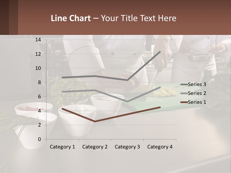 A Group Of Chefs Preparing Food In A Kitchen PowerPoint Template
