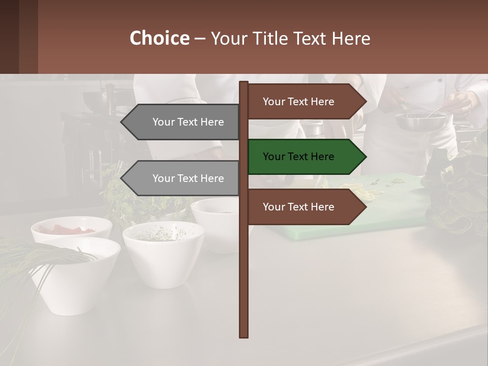 A Group Of Chefs Preparing Food In A Kitchen PowerPoint Template