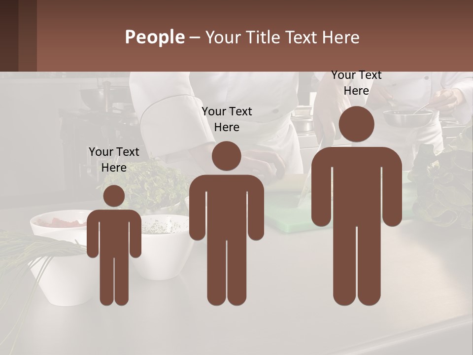 A Group Of Chefs Preparing Food In A Kitchen PowerPoint Template