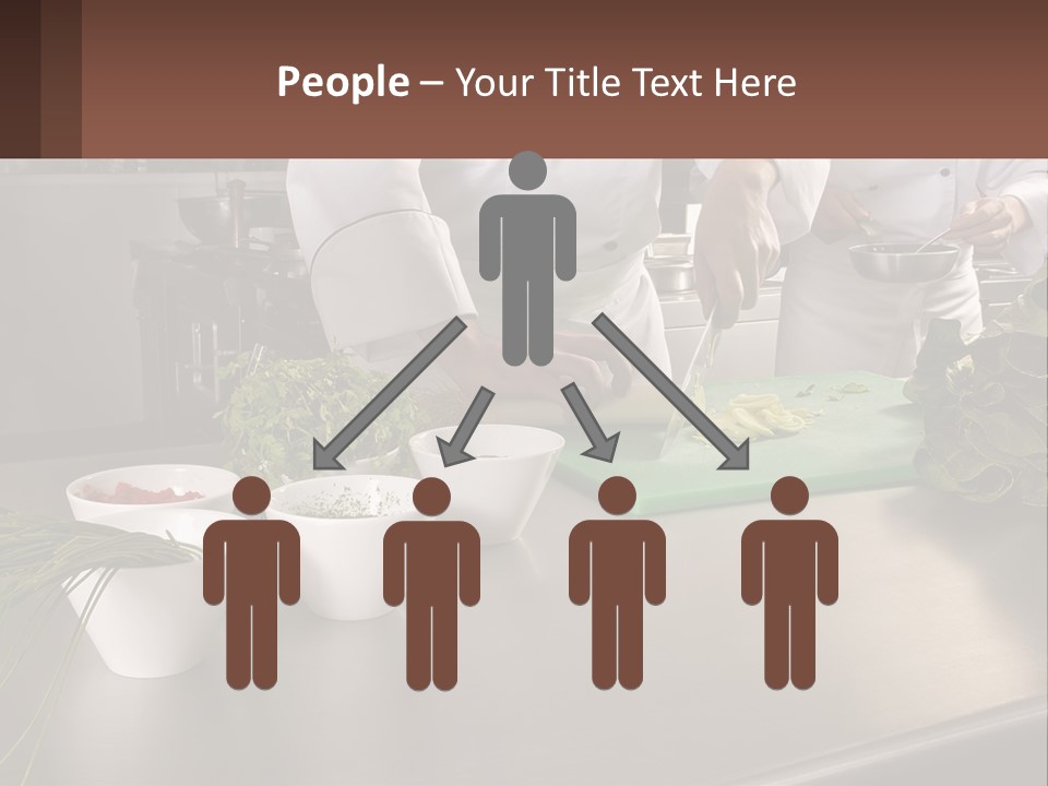 A Group Of Chefs Preparing Food In A Kitchen PowerPoint Template