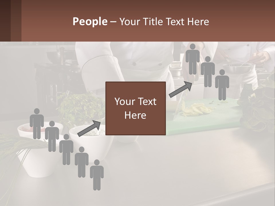 A Group Of Chefs Preparing Food In A Kitchen PowerPoint Template