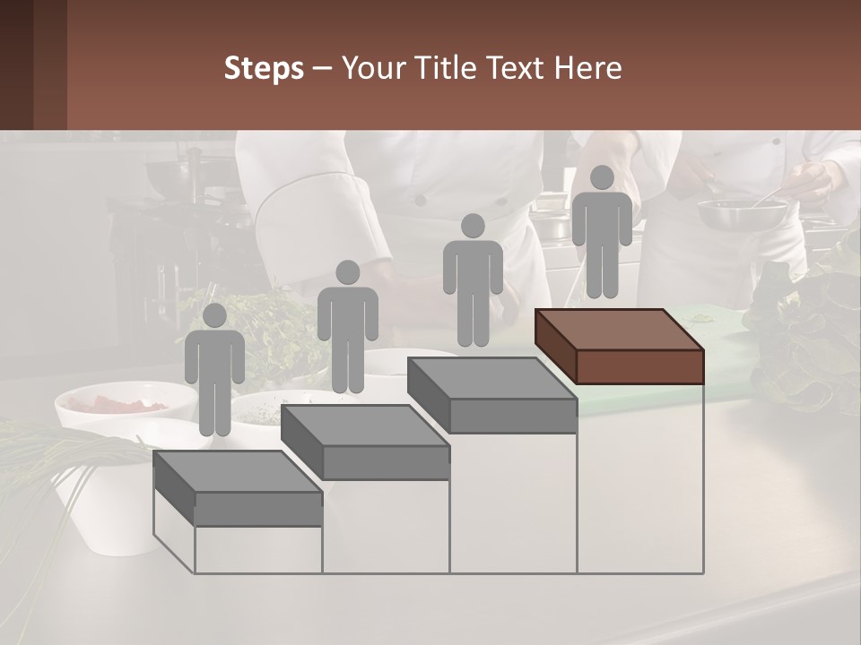 A Group Of Chefs Preparing Food In A Kitchen PowerPoint Template