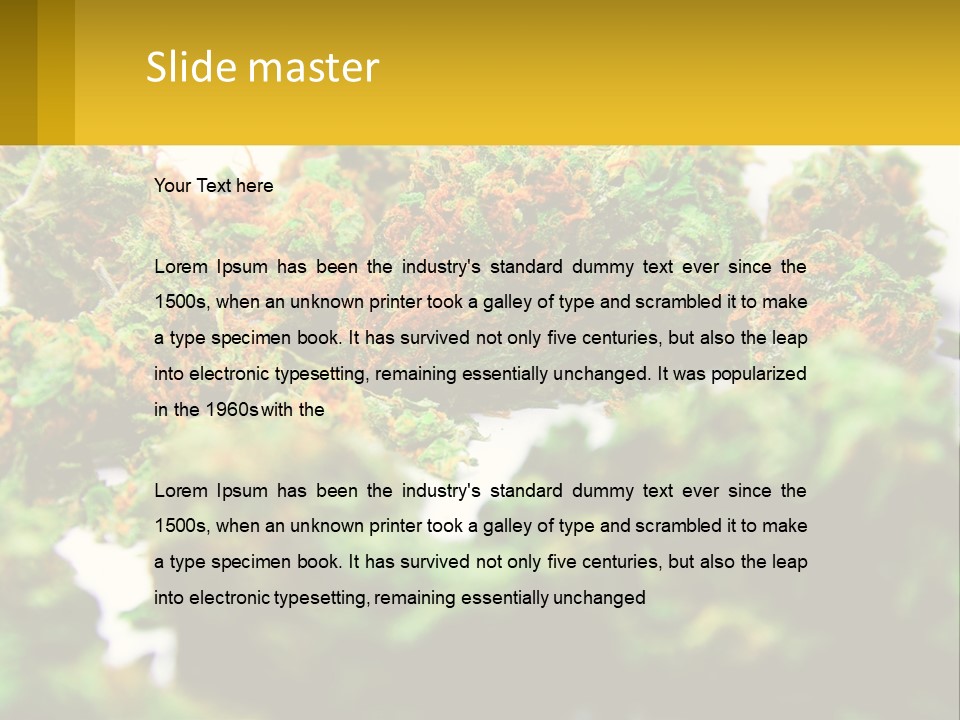 A Pile Of Green Weed Sitting On Top Of A Table PowerPoint Template