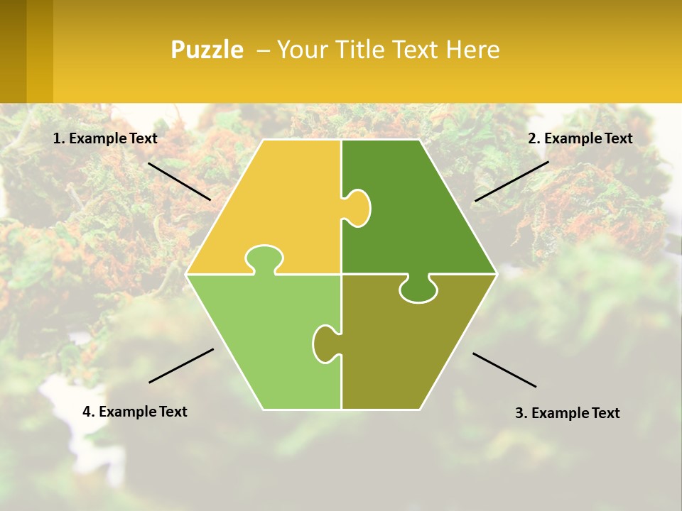 A Pile Of Green Weed Sitting On Top Of A Table PowerPoint Template