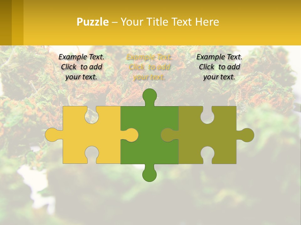 A Pile Of Green Weed Sitting On Top Of A Table PowerPoint Template