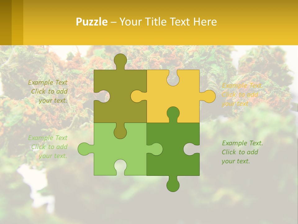 A Pile Of Green Weed Sitting On Top Of A Table PowerPoint Template