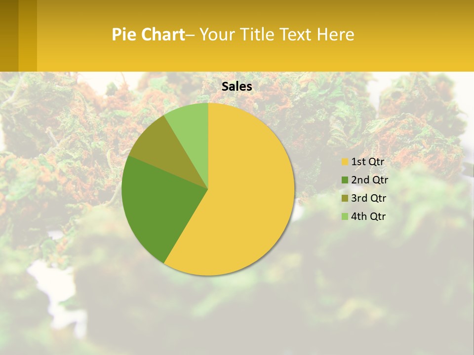 A Pile Of Green Weed Sitting On Top Of A Table PowerPoint Template