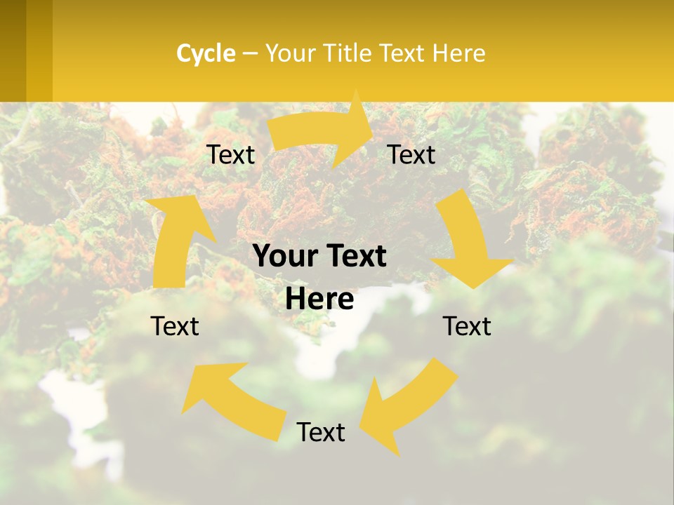 A Pile Of Green Weed Sitting On Top Of A Table PowerPoint Template
