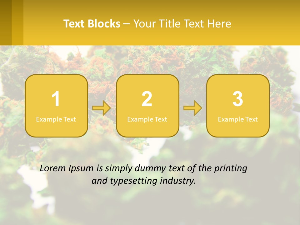 A Pile Of Green Weed Sitting On Top Of A Table PowerPoint Template
