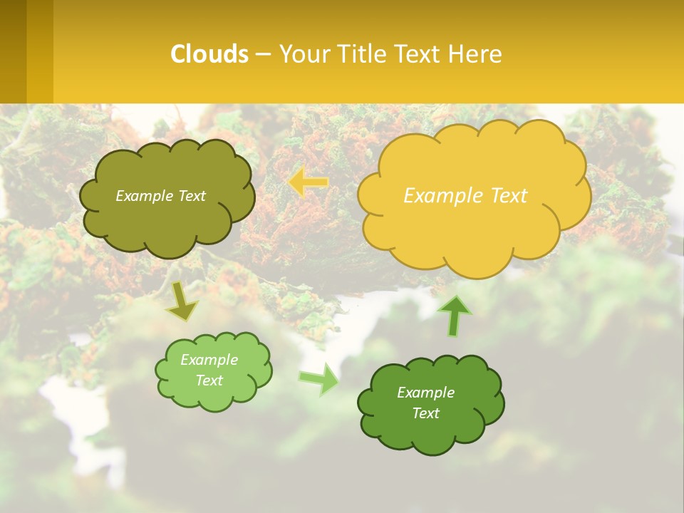 A Pile Of Green Weed Sitting On Top Of A Table PowerPoint Template
